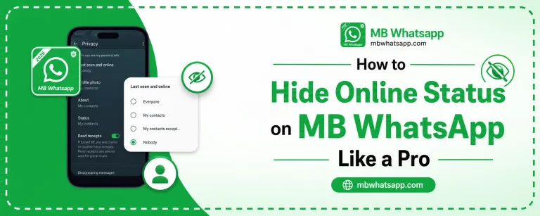 How to hide online status on MB WhatsApp