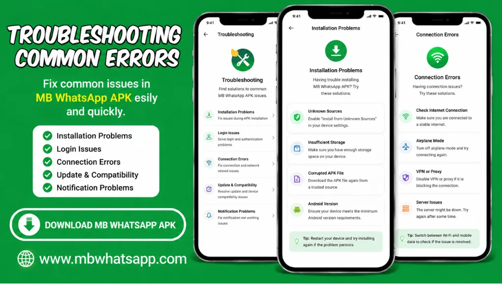 Troubleshooting Common Errors - MBwhatsapp.com